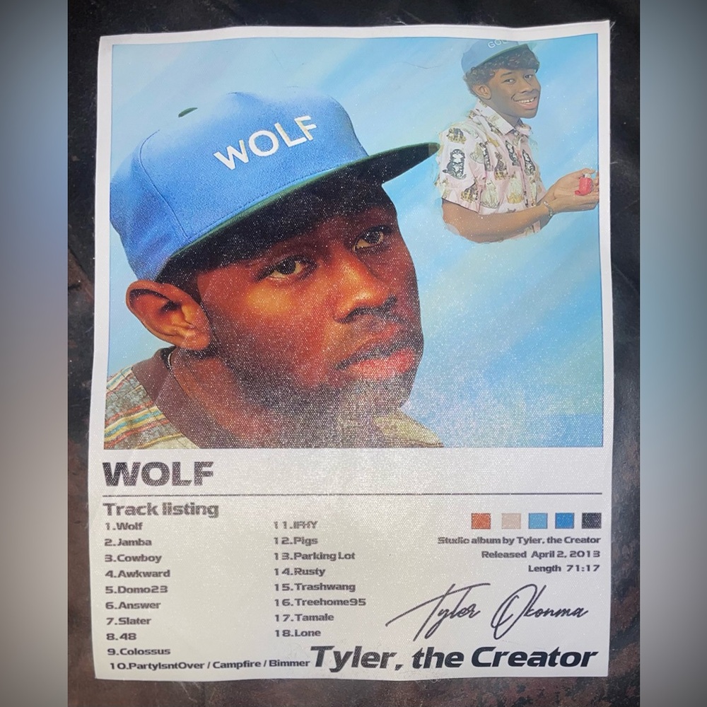 Tyler, The Creator 'WOLF' Vinyl Poster 14 x 11 Unframed